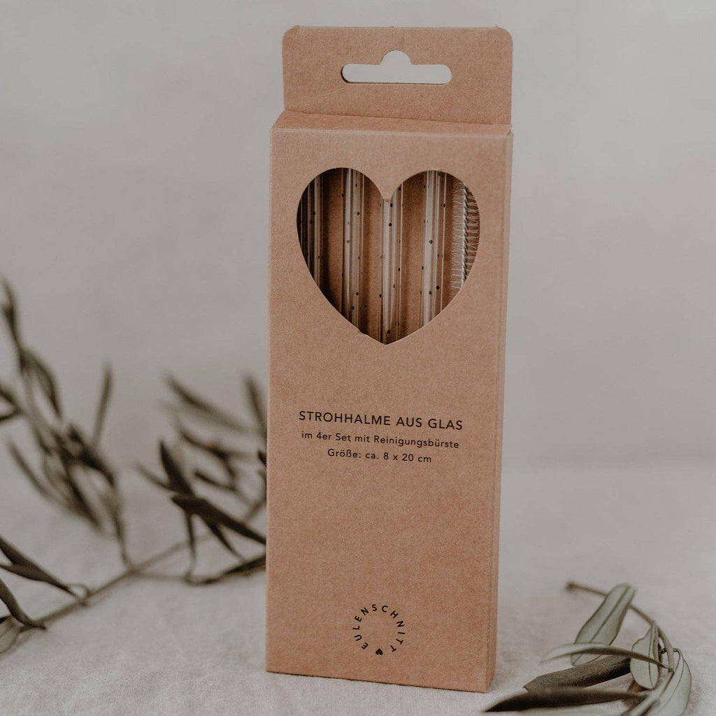 Black glass straws (20 cm)