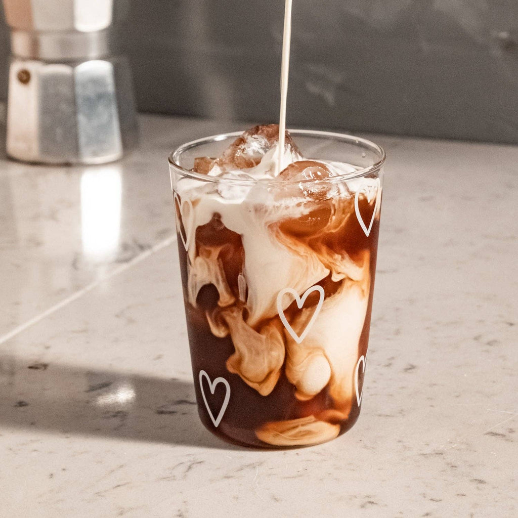 Drinking Glass Hearts (White)