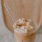 Black glass straws (20 cm)