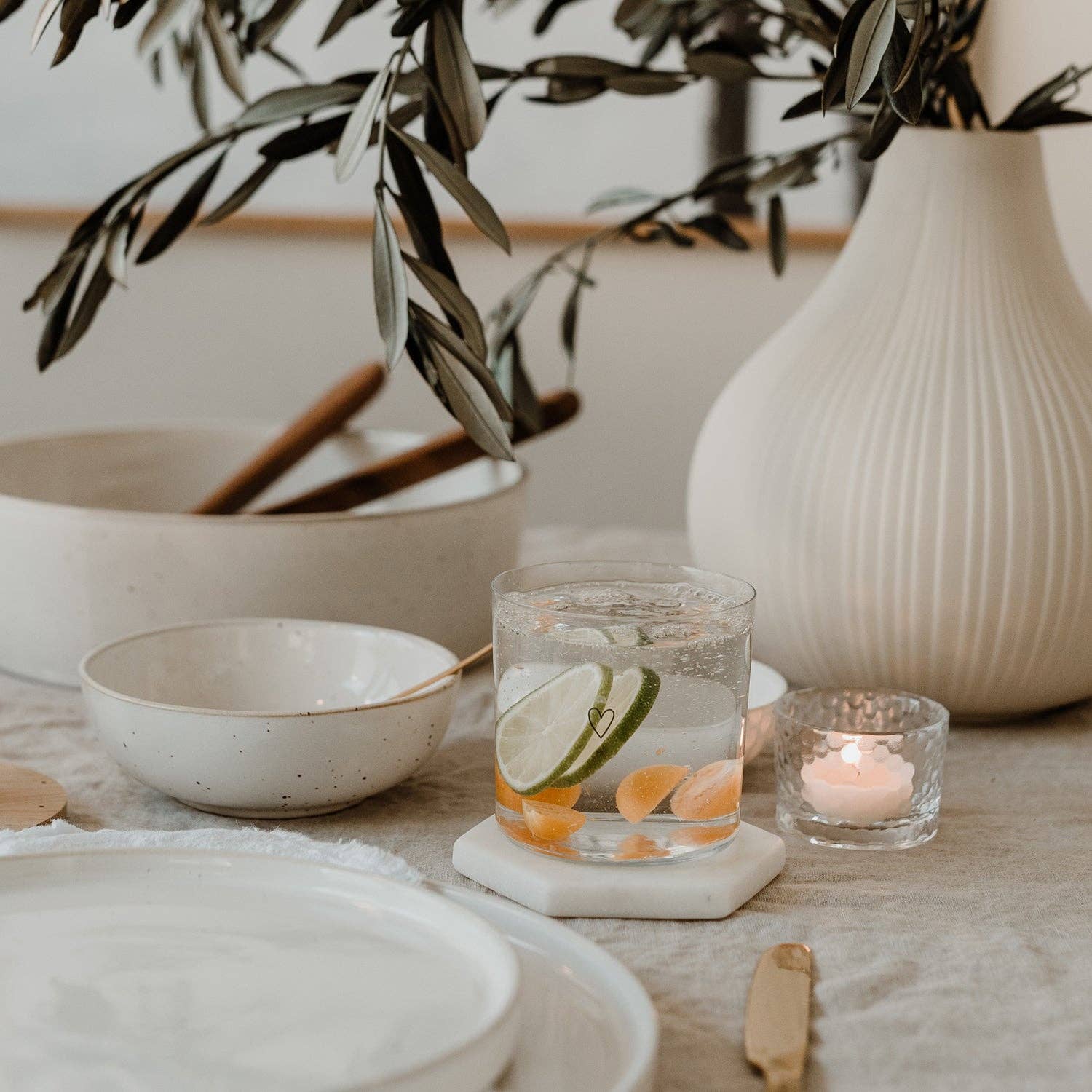 Drinking Glass Heart (Black)