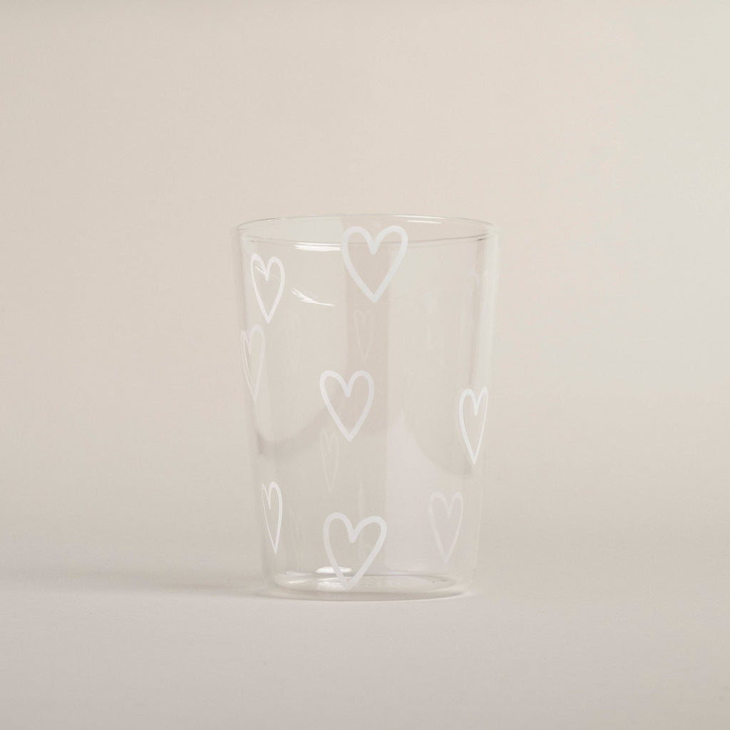 Drinking Glass Hearts (White)