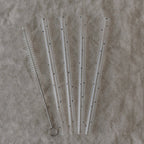 Black glass straws (20 cm)