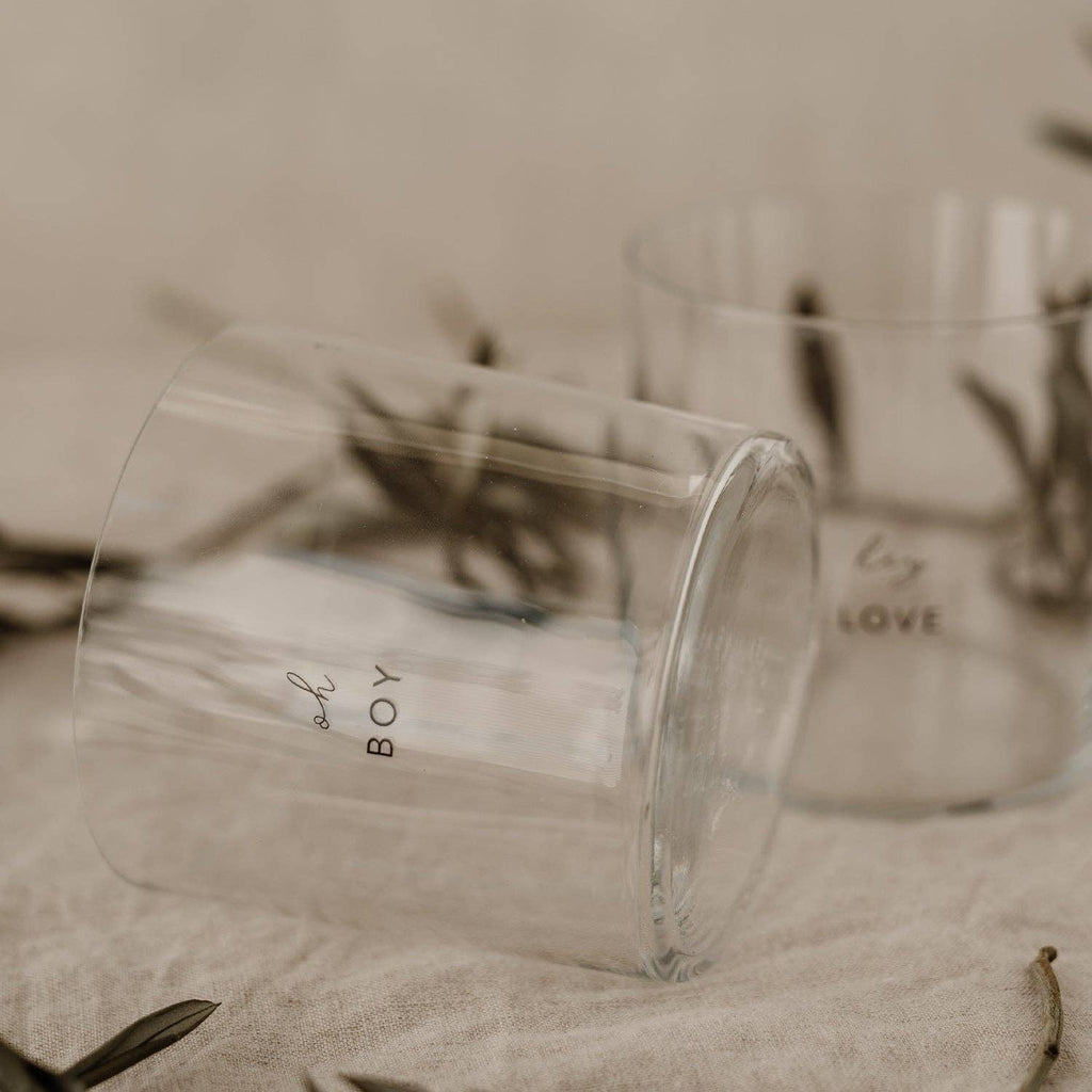 Drinking glasses Boy & Love (Set of 2)