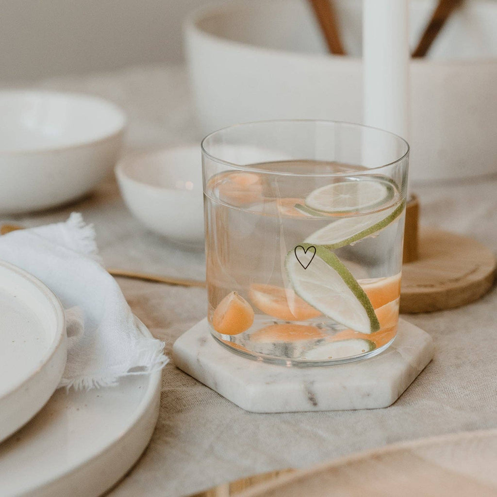 Drinking Glass Heart (Black)