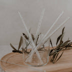 Black glass straws (20 cm)