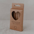 Black glass straws (13 cm, set of 4)