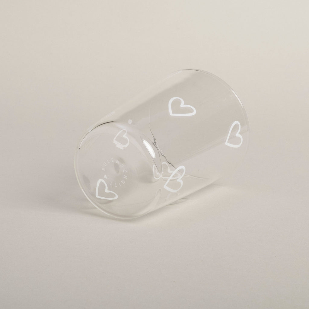 Drinking Glass Hearts (White)