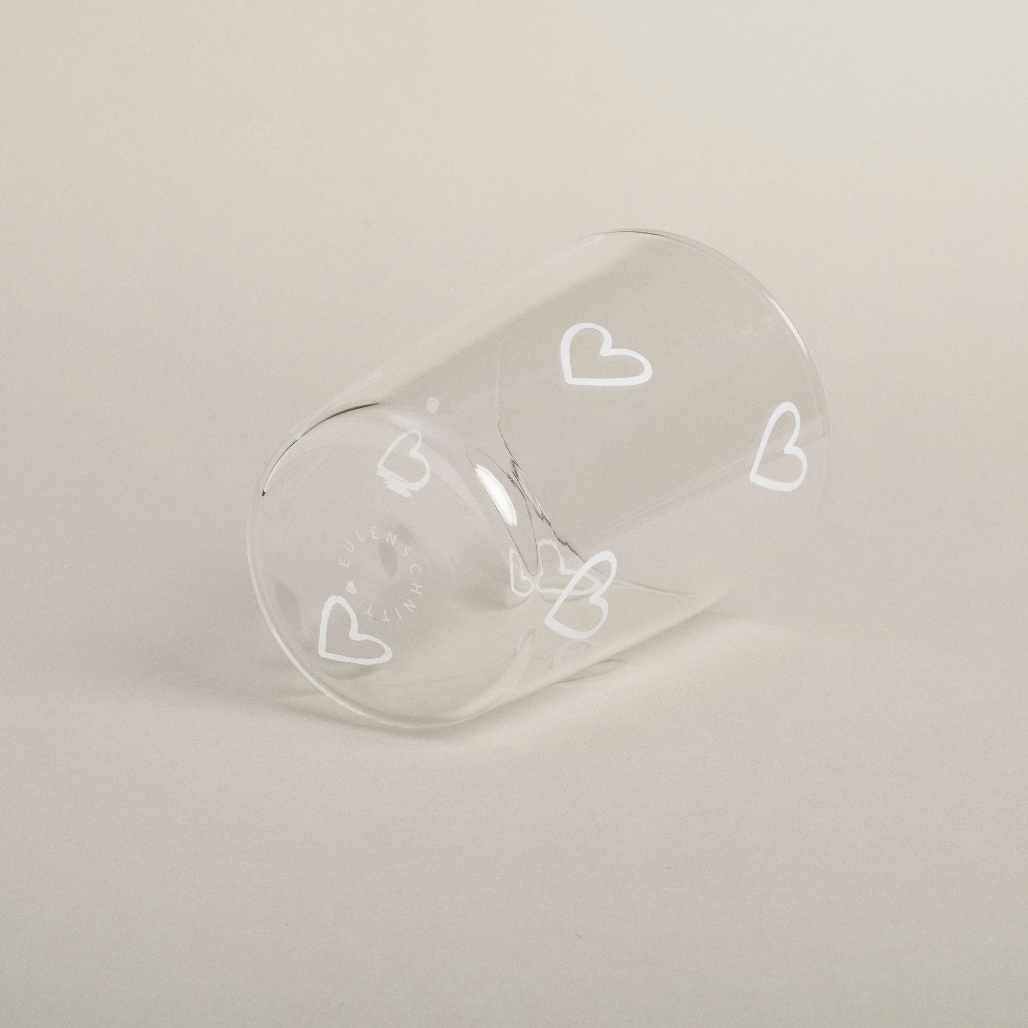 Drinking Glass Hearts (White)